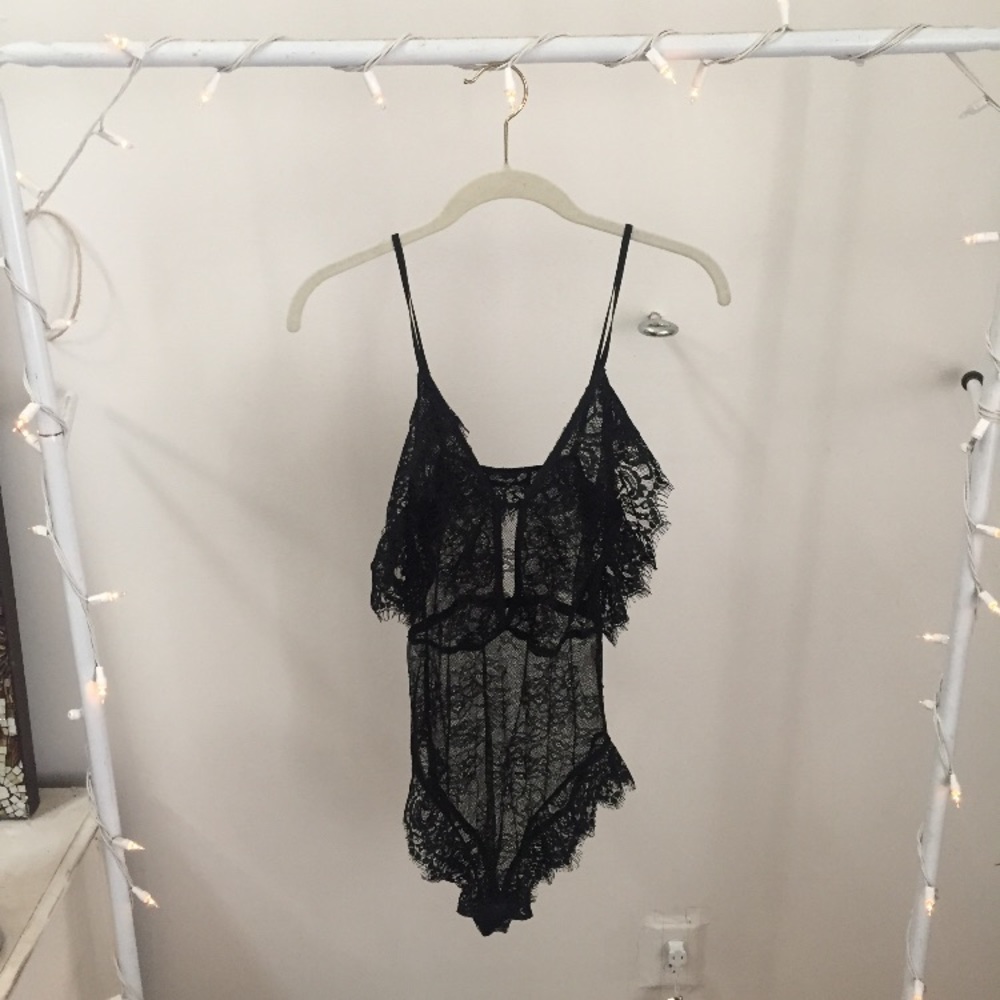 black lace bodice